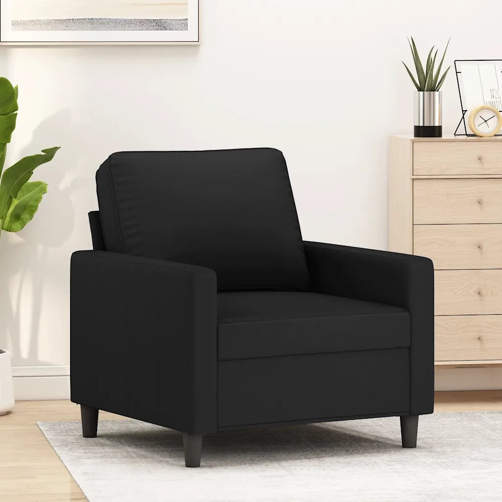 Poltrona | Sedia Relax Nero 60 cm Velluto