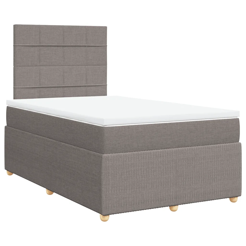 Giroletto a Molle con Materasso Tortora 120x200 cm in Tessuto 3294327