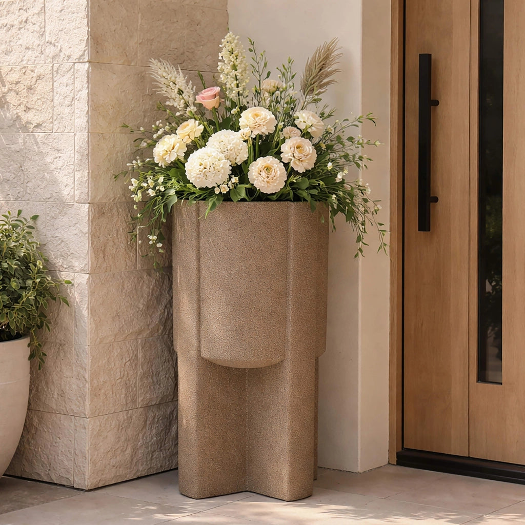 Fato, Vaso Finitura Geometrica, Beige