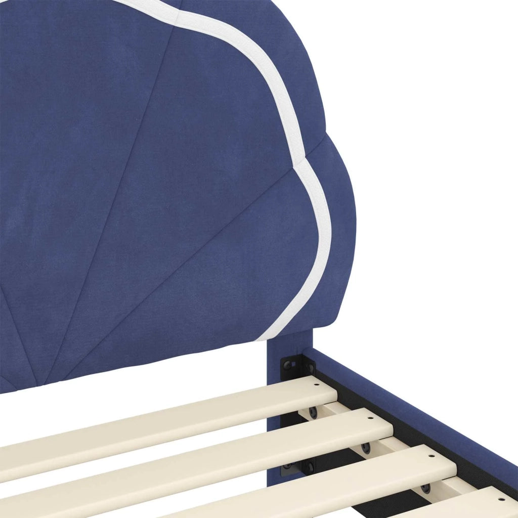 Letto singolo | Letto per adulti | Struttura letto per bambini con testata Blu Polizia 70 x 140 cm