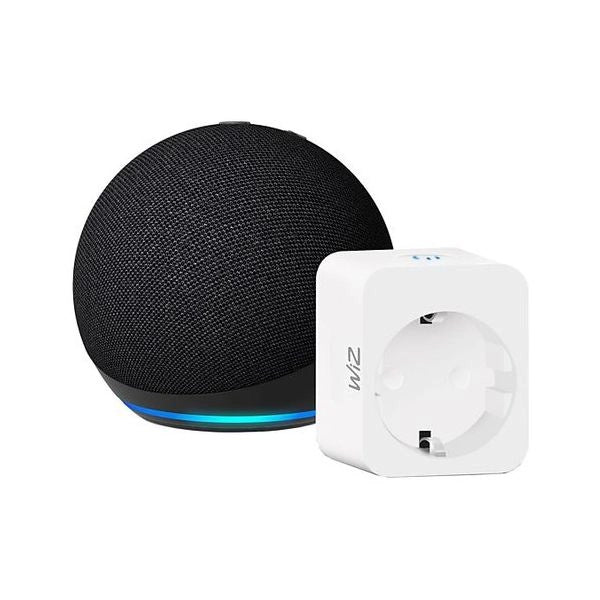 Amazon b0d6p24qzc echo dot 5gen alexa + smart plug wiz black