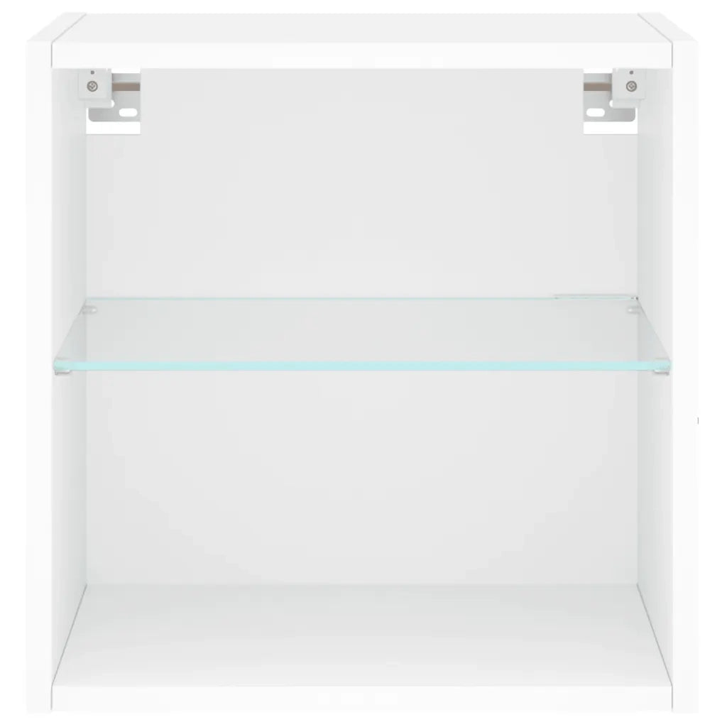 Comodino con Luci LED a Parete Bianco 837064