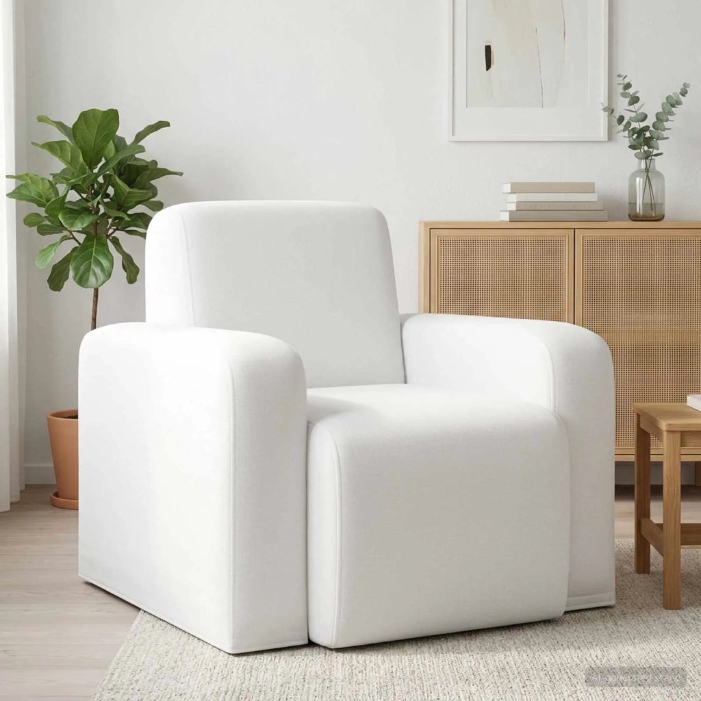 Divano Sedia-Poltrona Bianco Tessuto 638059