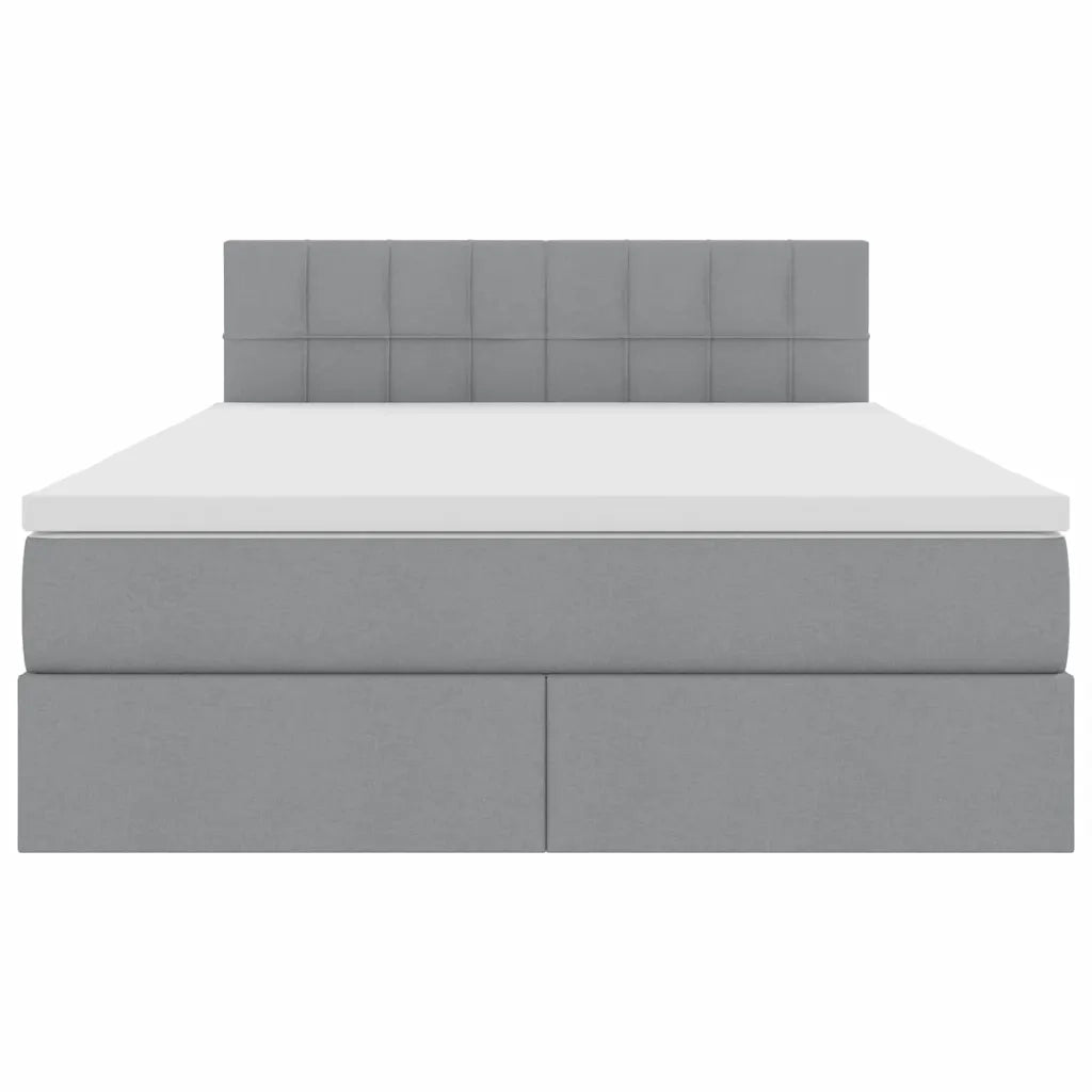 Letto con contenitore e materasso Grigio chiaro 140 x 200 cm 3370512
