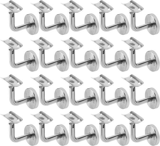 20 pezzi di sostegno di leva - maniglie di sostegno in acciaio inossidabile da parete, per leva di scala, sostegno di scala, sostegno di parete, per interni, mansione di scala, sostegno di corridoio, sostegno di scala per anziani