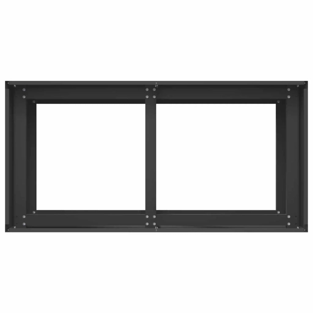 Vaso da giardino Nero 80 x 40 x 60 cm Acciaio laminato a freddo 8005883