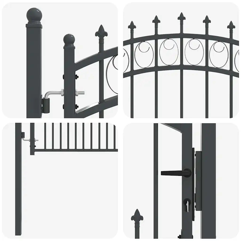Cancello della recinzione con punte EMMEN 100 x 100 cm 42009002