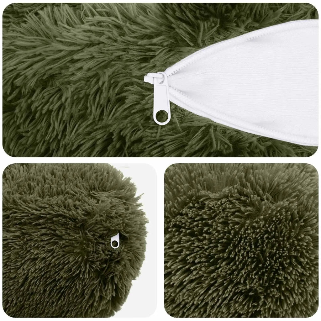 Cuscino con cuscino HEERLEN 6 pz Verde Fleece PV 930192