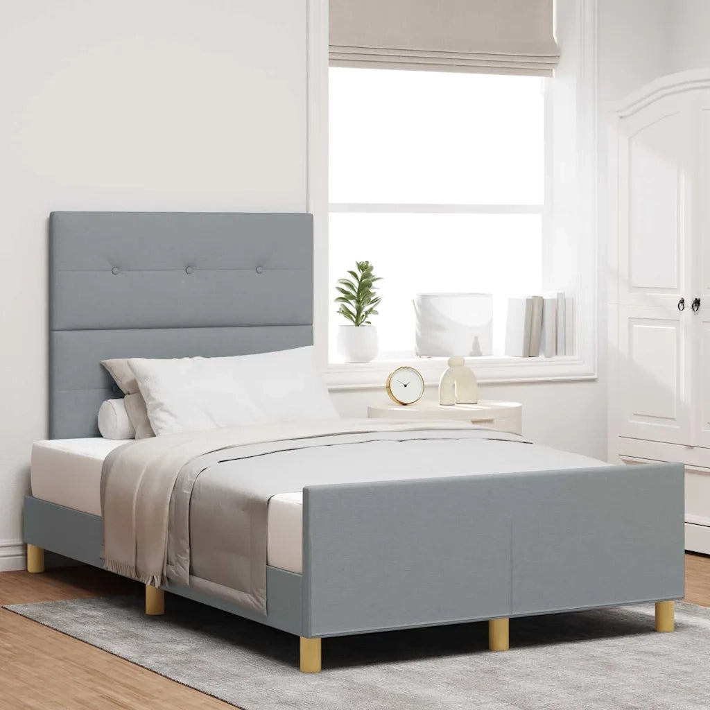 Struttura del letto Grigio chiaro 120 x 200 cm Tessuto 3344718