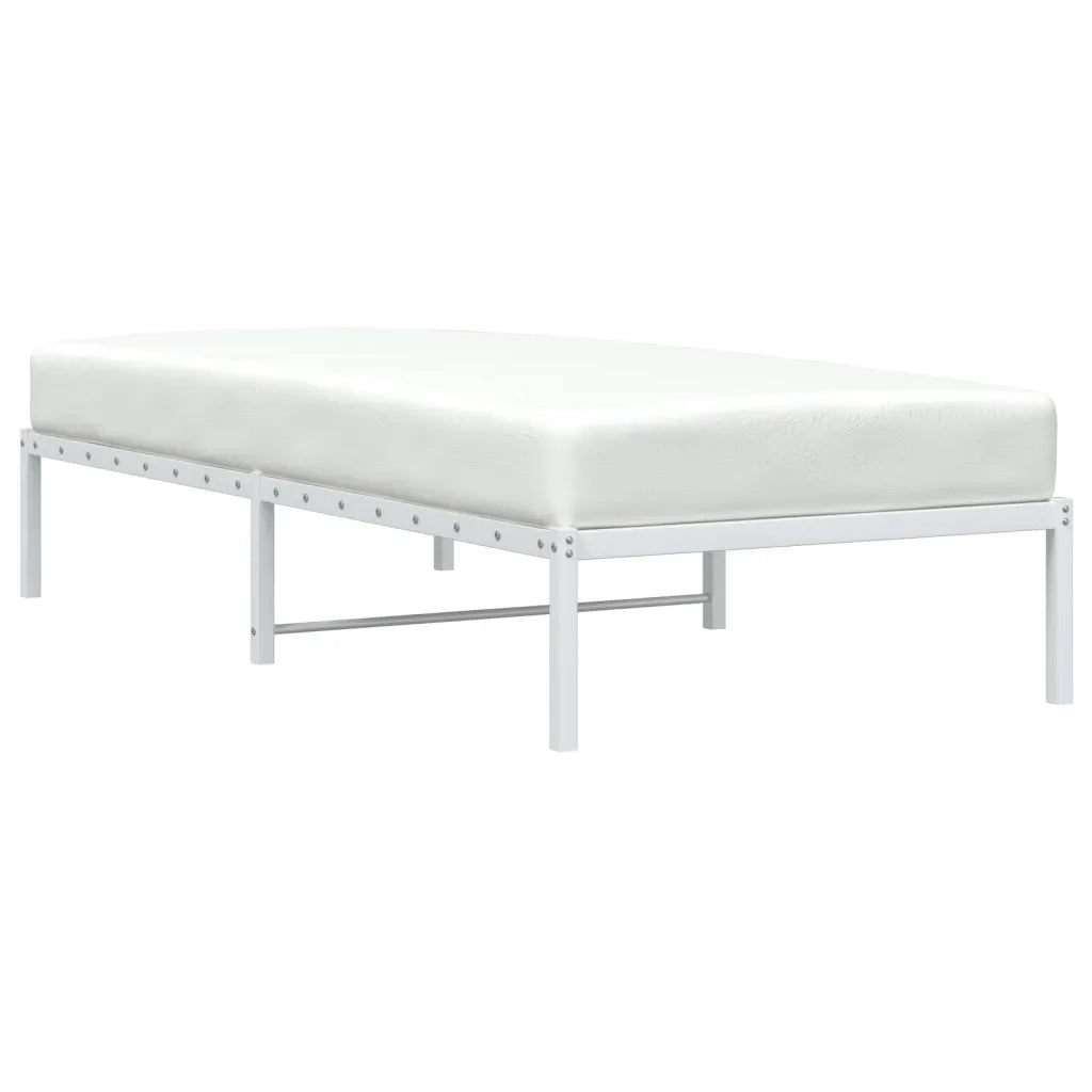 Giroletto-Struttura Letto in Metallo Bianco 90x190 cm