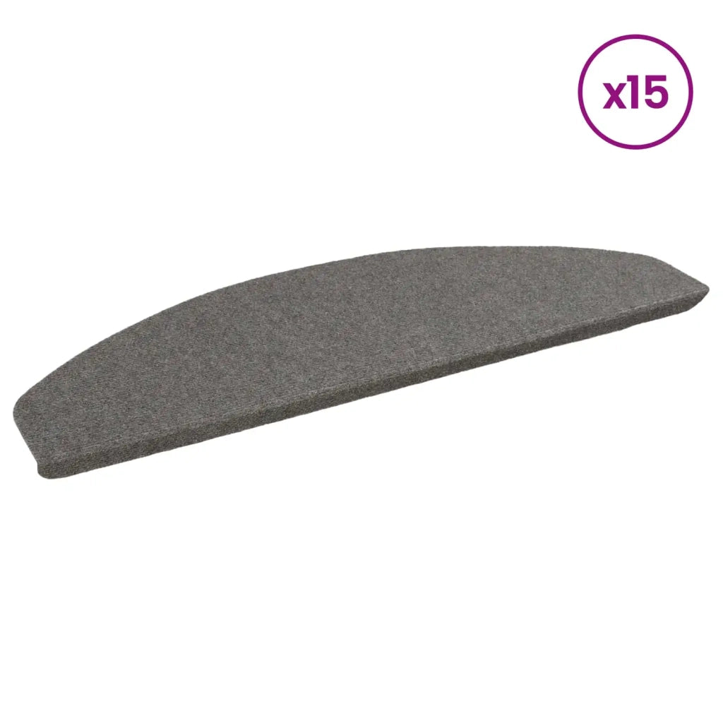 Tappetini per scale autoadesivi 15 pz | Gradini per Scale Grigio 80 x 28 x 3,5 cm