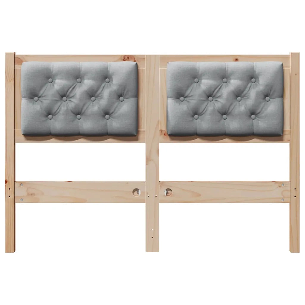 Testiera Marrone e grigio chiaro 120 cm Legno di pino massello 879019