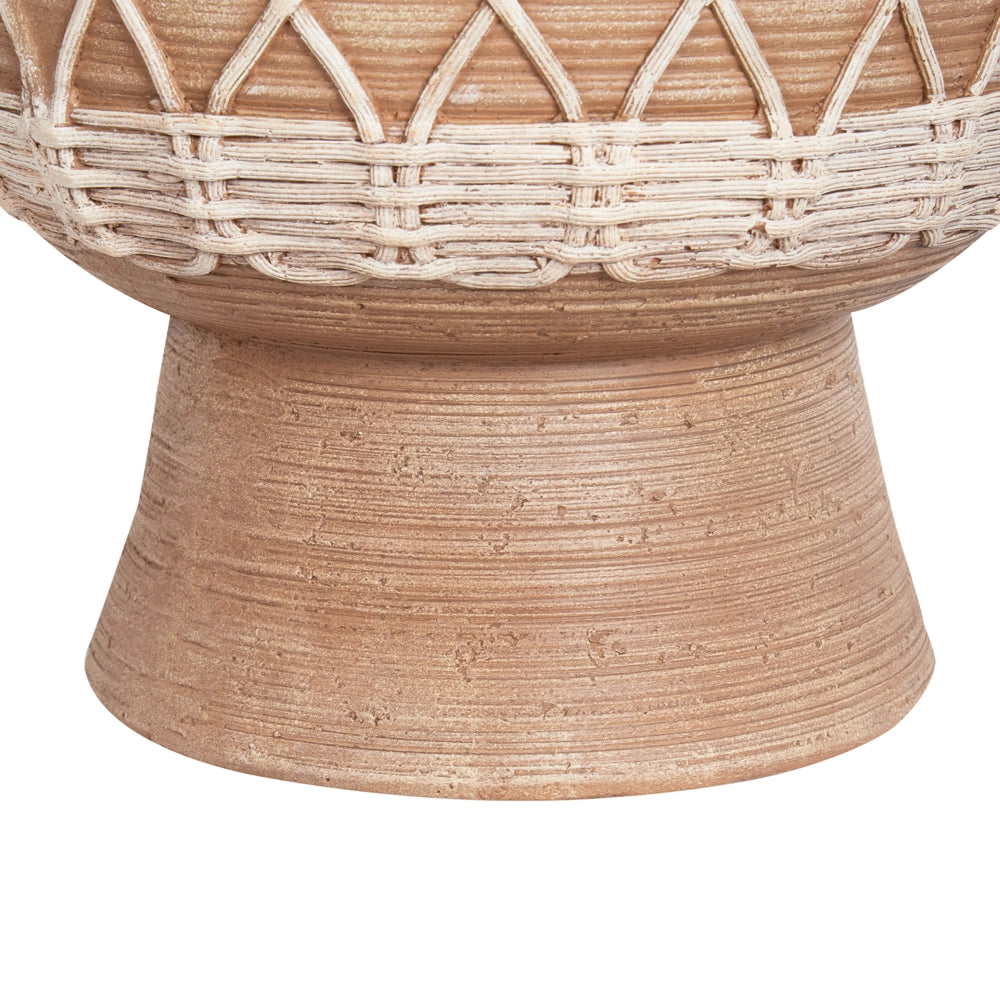 Vaso di fiori marrone chiaro per esterni e interni Boho
