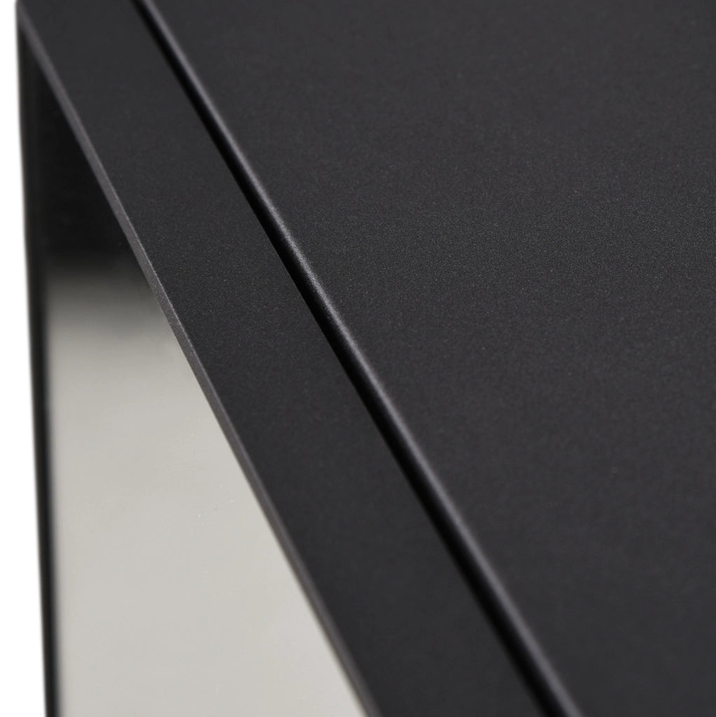 Armadietto bagno sospeso con specchio nero 40x15x60 cm