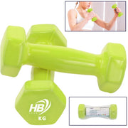 Trade Shop - Manubrio Singolo Pesi In Vinile Allenamento Esercizi Casa Palestra Workout Fit - Verde       4 Kg
