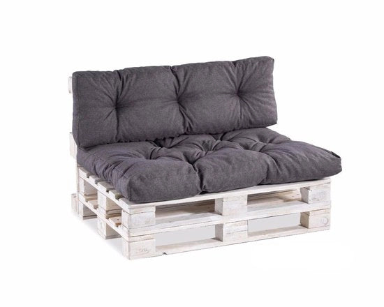 Palletcuscini di alta qualità - Cuscino per banco da giardino - Riempito con schiuma di poliuretano granulato - Resistente all'usura - 120x80 cm - Robusto/Duraturo - Cuscini per giardino