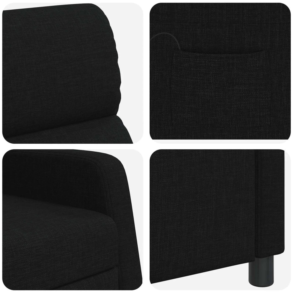Poltrona Massaggiante Nero Tessuto 42035099