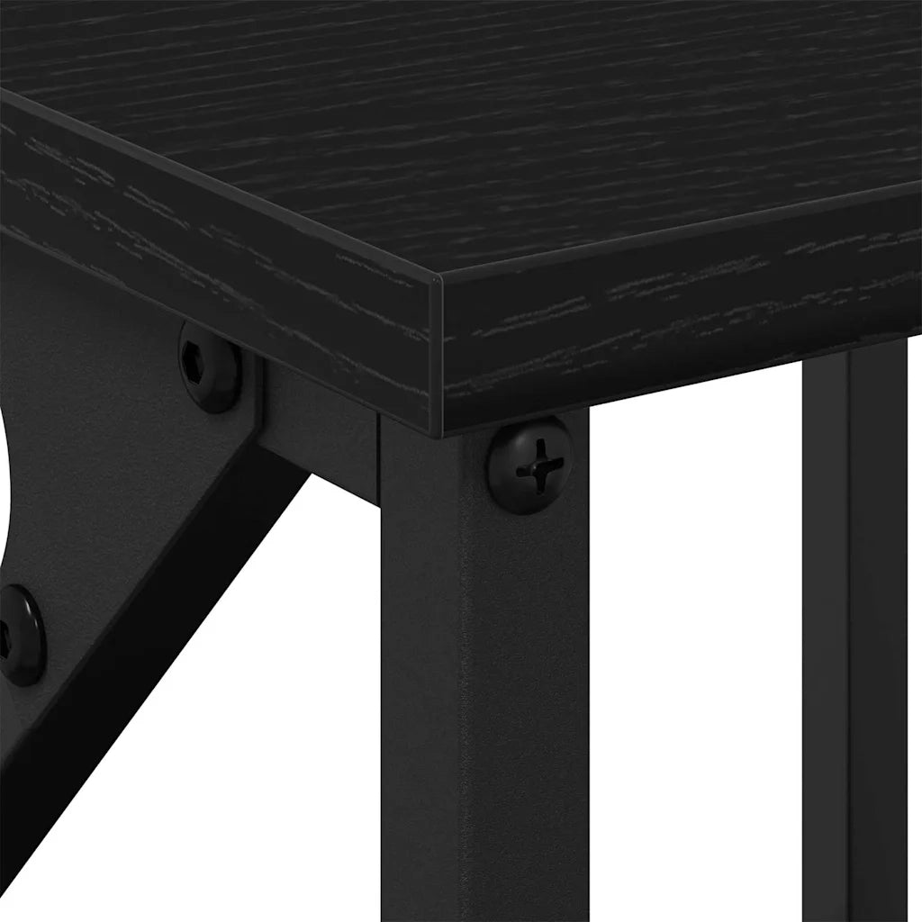 Comodino | Armadio da Notte | Mobiletto da notte con cassetto Rovere Nero 34 x 35,5 x 70 cm