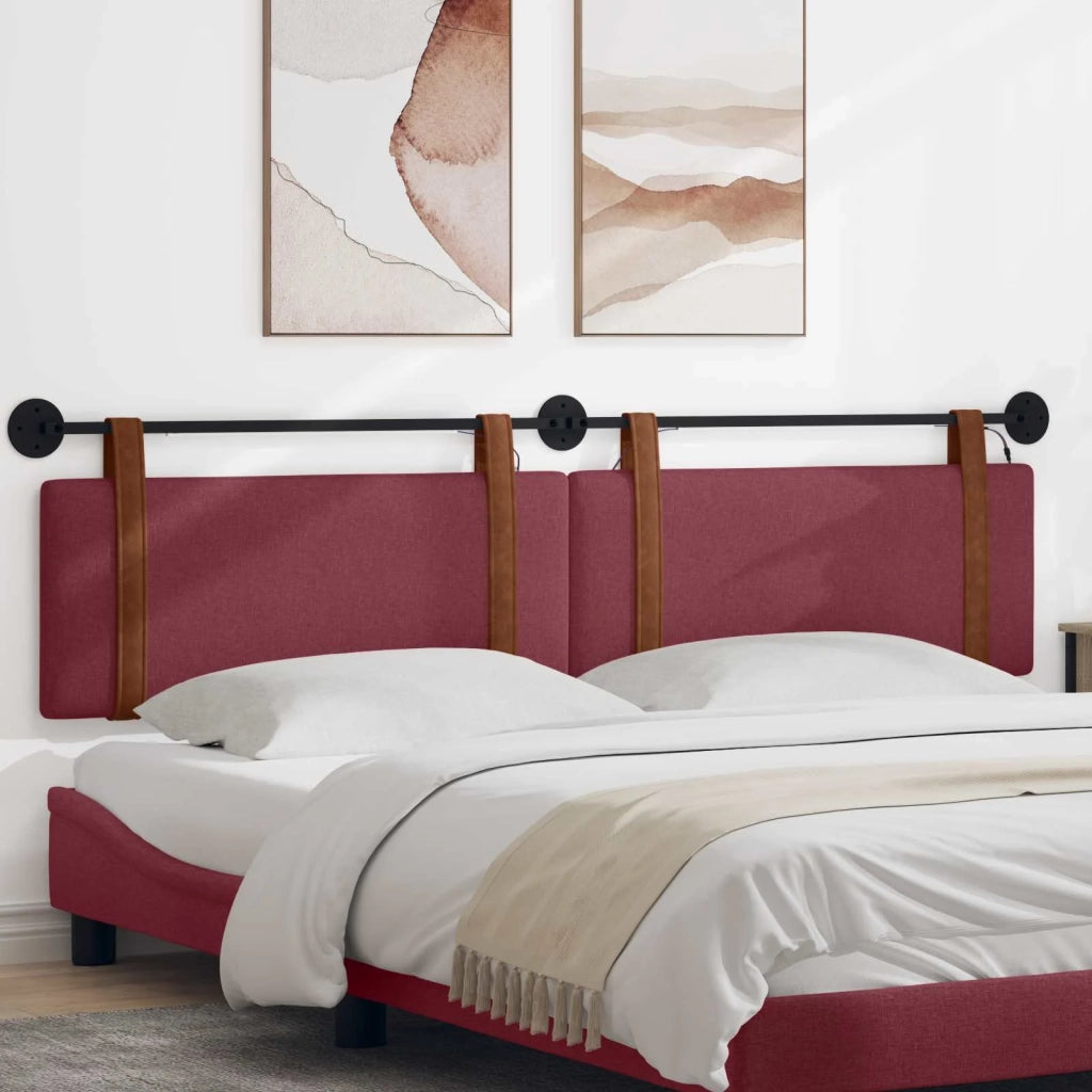 Testiera sospesa Con luce LED Rosso Vino PU Antico 3424047