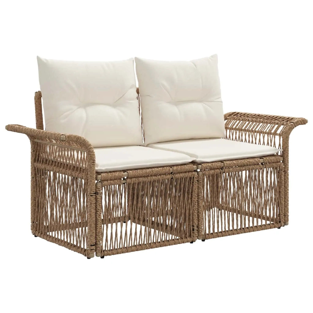 Set Divano da Giardino 4 pz Beige polyrattan 3434754