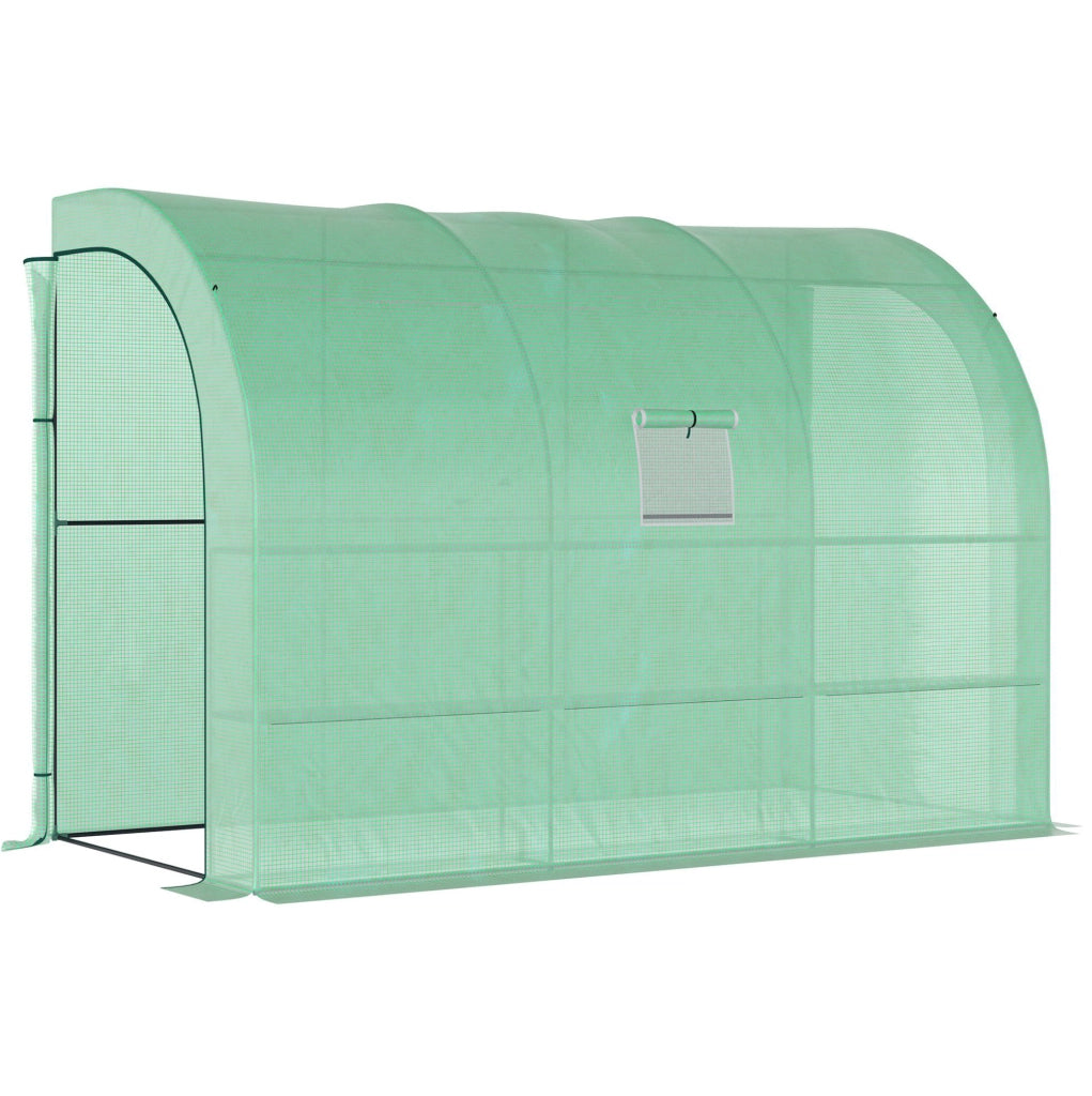 Serra a tunnel con 6 ripiani e finestra 300x150x213 cm