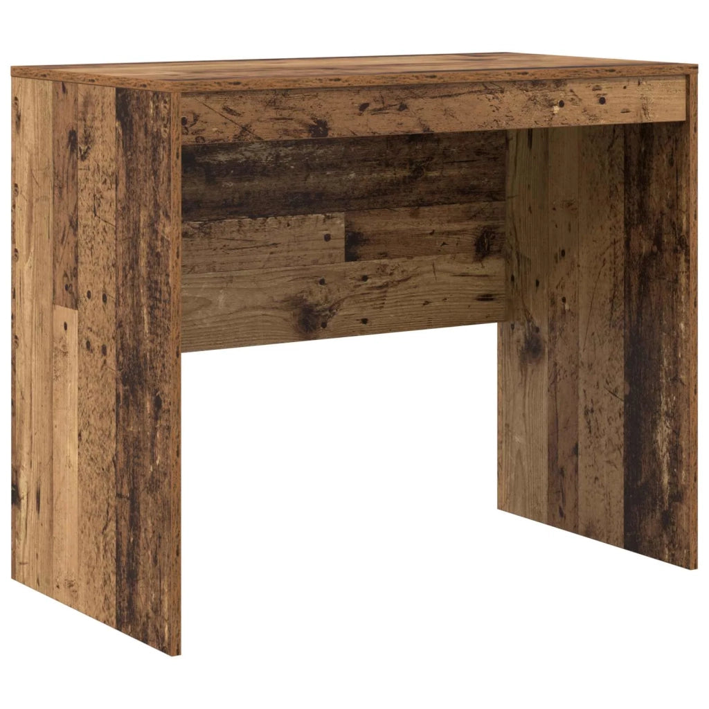 Scrivania | Tavolo da Ufficio con cassetto con lo scaffale 2 pz Legno vecchio