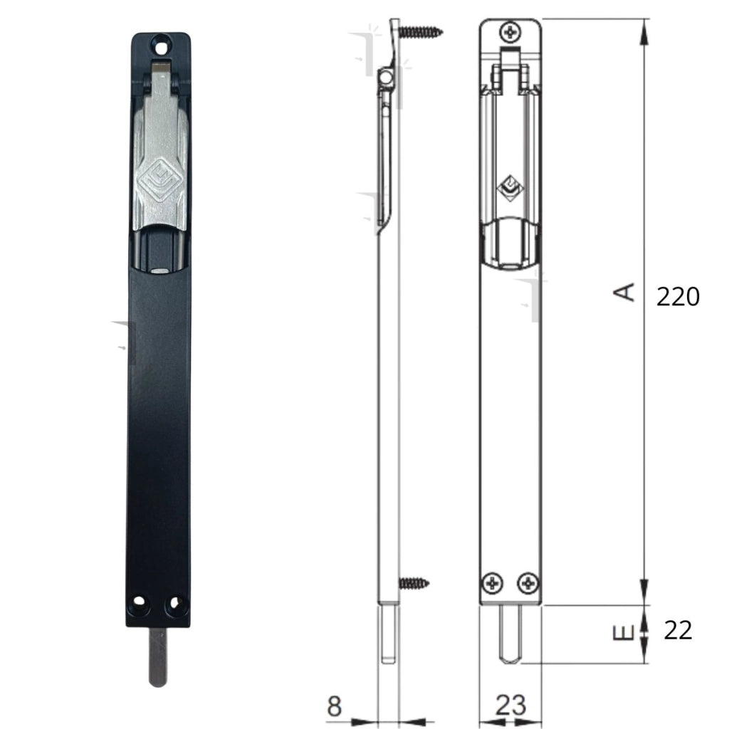 Catenaccio a leva porte Tex Master Italy Finitura: Avorio chiaro – RAL 1015