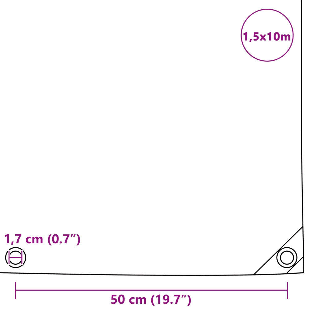 Telone 650 g/m2 1,5x10 m Bianco