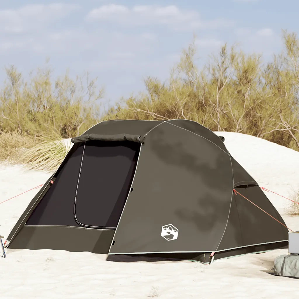 Tenda da Pesca per 5 Persone Marrone Impermeabile