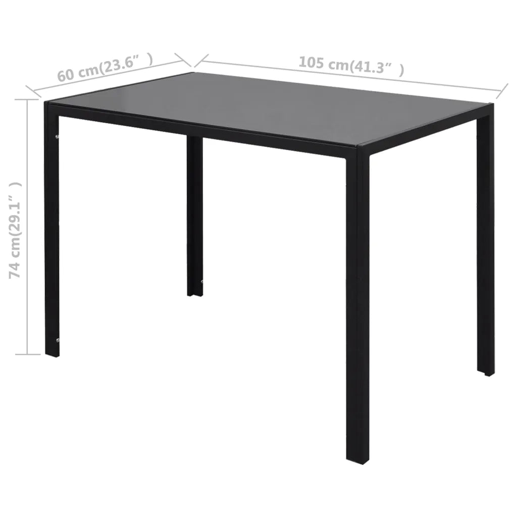 Set Tavolo da Pranzo 5 pz in Pelle Artificiale Nero e Bianco 275413