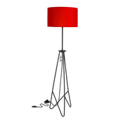Lampada da terra Float 1xE27 nera rossa Candellux