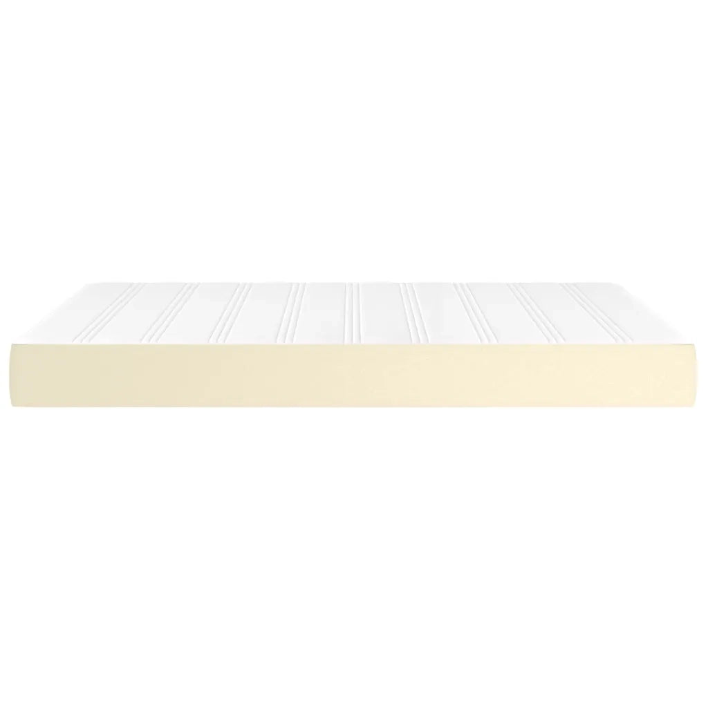 Materasso a Molle Insacchettate Rigidità Media Crema 140x200x20 cm in Similpelle 347804