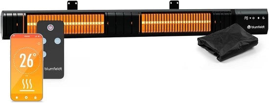 Infrarossi a Infrarossi 3000 W con Connessione Wi-Fi - Impermeabile IP65, 9 Impostazioni di Temperatura per Balcone e Terrazza