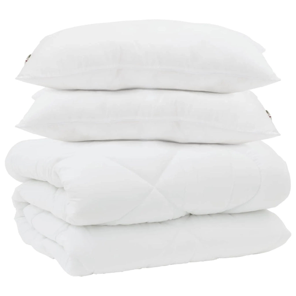Duvet Invernale con cuscino 3 pcs Bianco Microfibra 3377773