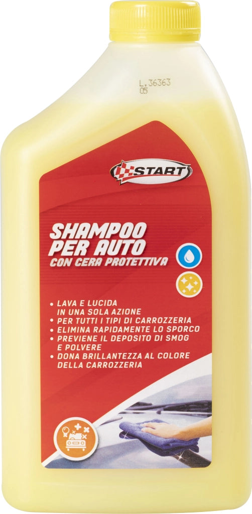Shampoo per auto con cera protettiva 1L per tutti i tipi di carrozzeria