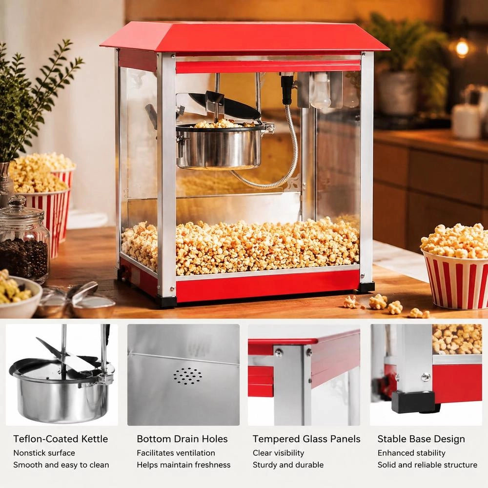 Popcorn Machine With Teflon Cooking Pot 1400 W