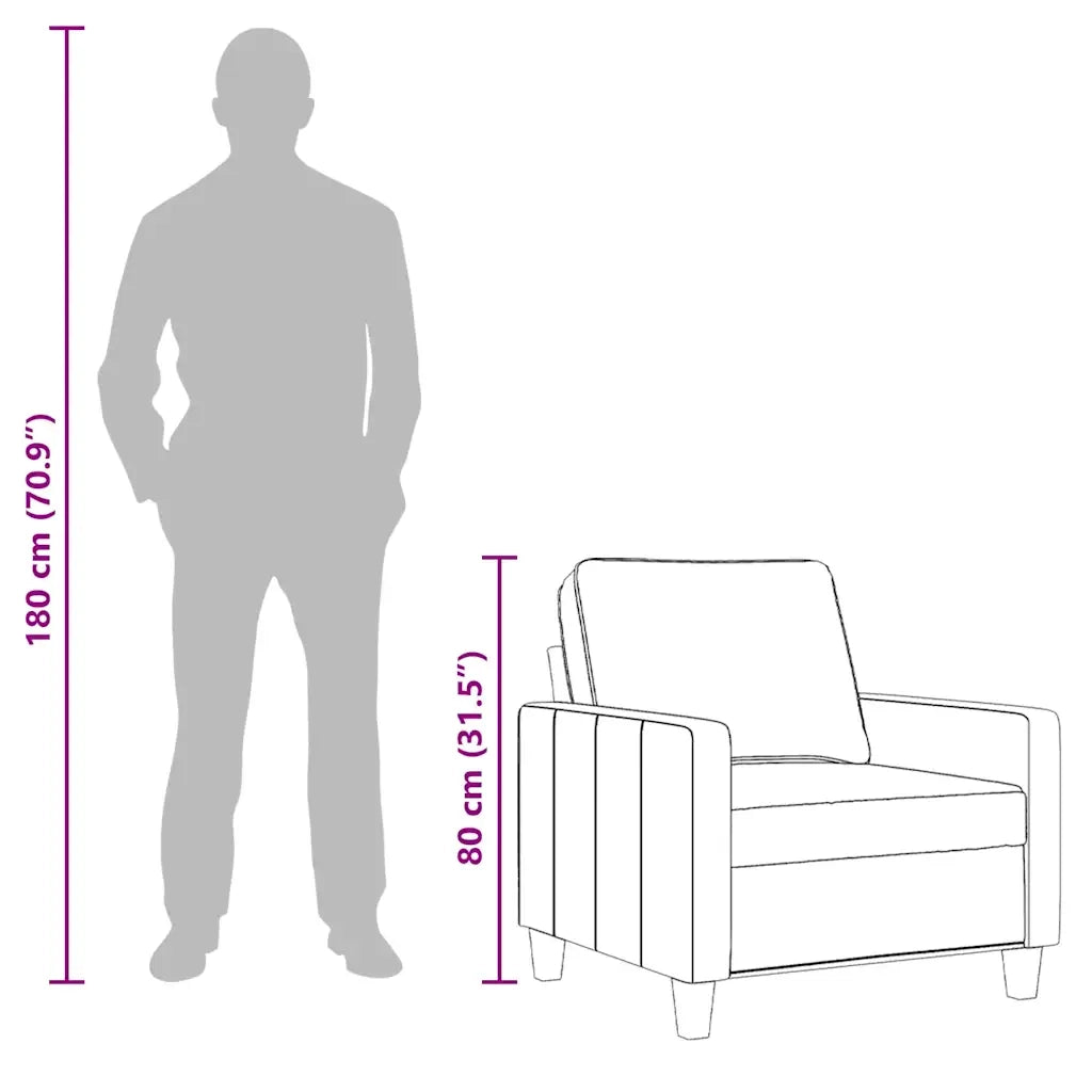 Poltrona | Sedia Relax Marrone 60 cm in Tessuto