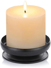 Standard per candela in metallo - Luminaria decorativa - Adatta per matrimonio/Natale - Diametro 10 cm - Diametro foro 1 cm