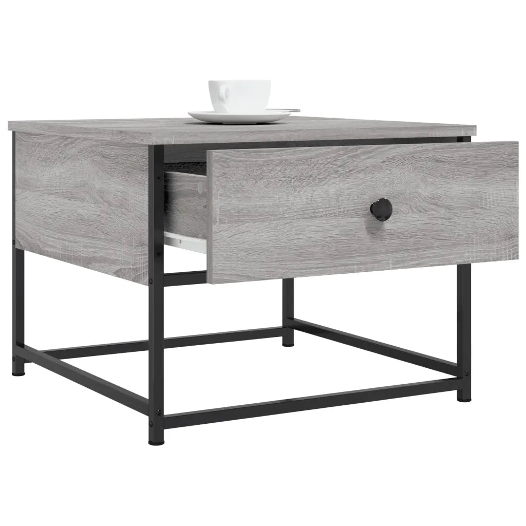 Tavolino da Salotto Grigio Sonoma 51x51x40 cm Legno Multistrato 833978