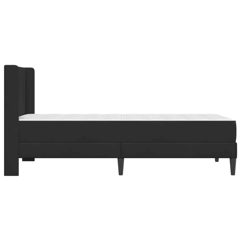 Struttura letto con materasso-Giroletto Nero 100 x 200 cm Velluto 180256