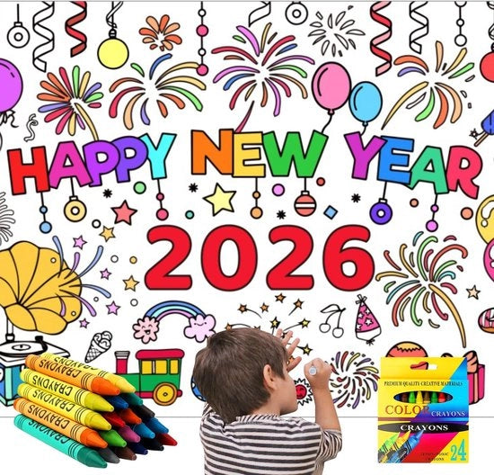 Tavolino impermeabile - Tavolino per bambini - Dimensioni 183 x 76 cm - Tavolino con colori a pastello - Tavolino per festa di capodanno - Spazio creativo per bambini - Tavolino da festa