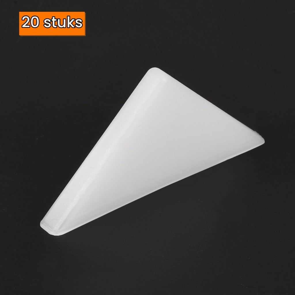 Angoli protettivi in plastica, confezione da 20 pezzi, dimensioni 35x35 mm, colore bianco