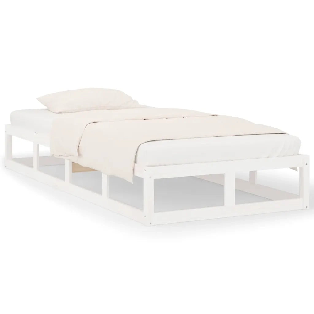 Giroletto-Struttura Letto Bianco 90x200 cm in Legno Massello 237224