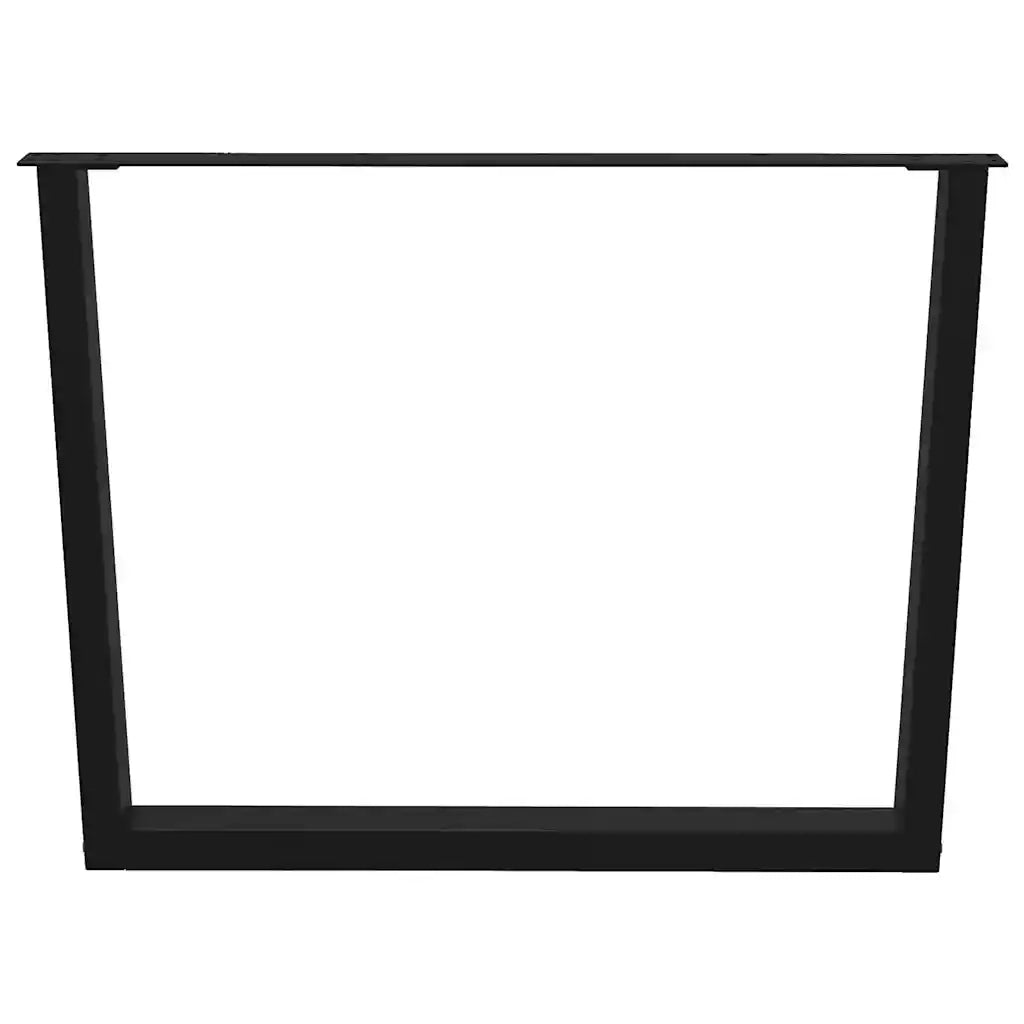 Gambe per tavolo da pranzo a forma di V 3 pz | Piede del tavolo nere 100x(72-73,3) cm in acciaio