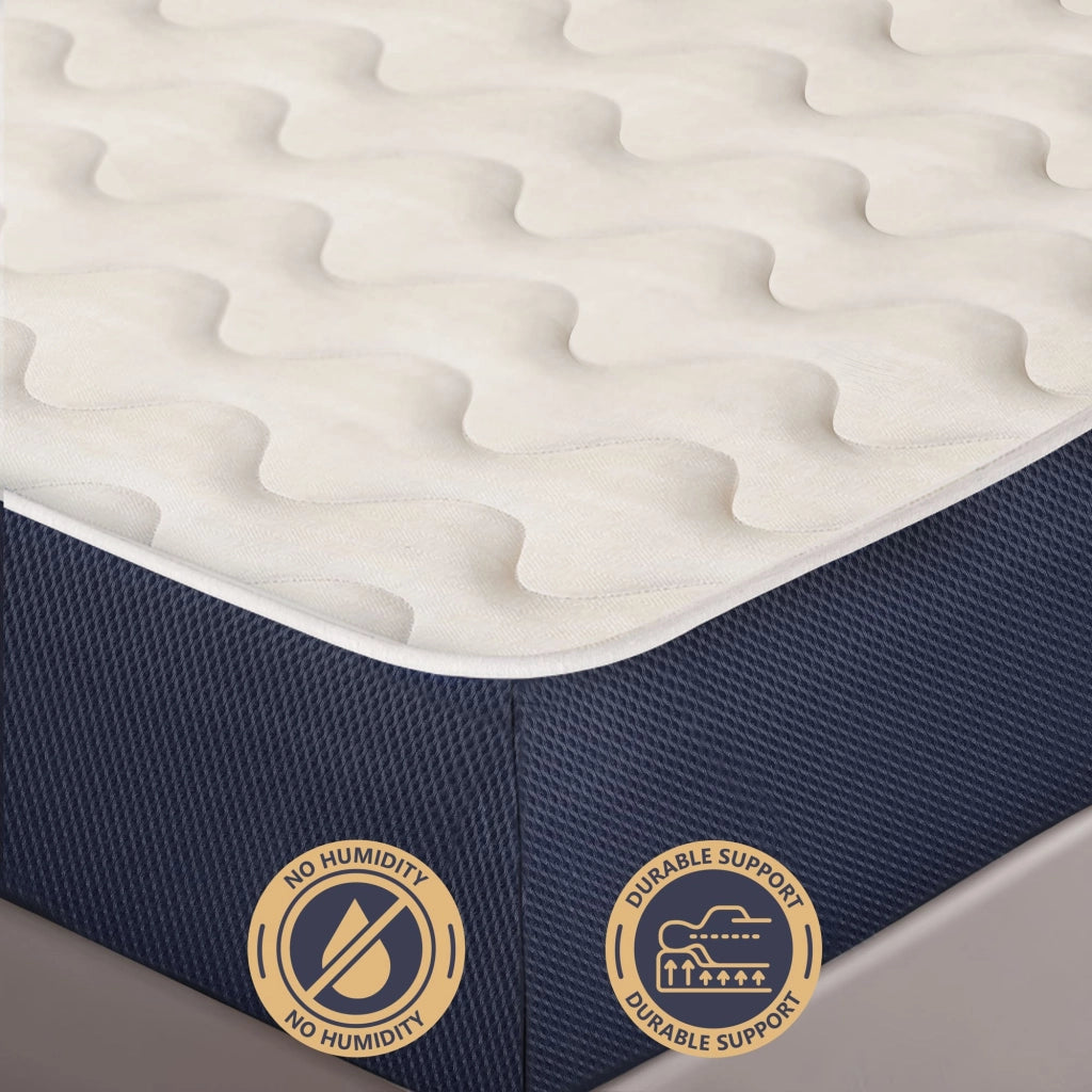 Materasso matrimoniale 160x190 in Waterfoam Ipoallergenico, 12 cm ESSENTIAL | Imbottitura in Ovatta e Rivestimento in Tessuto 3D Traspirante, Antiacaro e Antifungino | Made in Italy