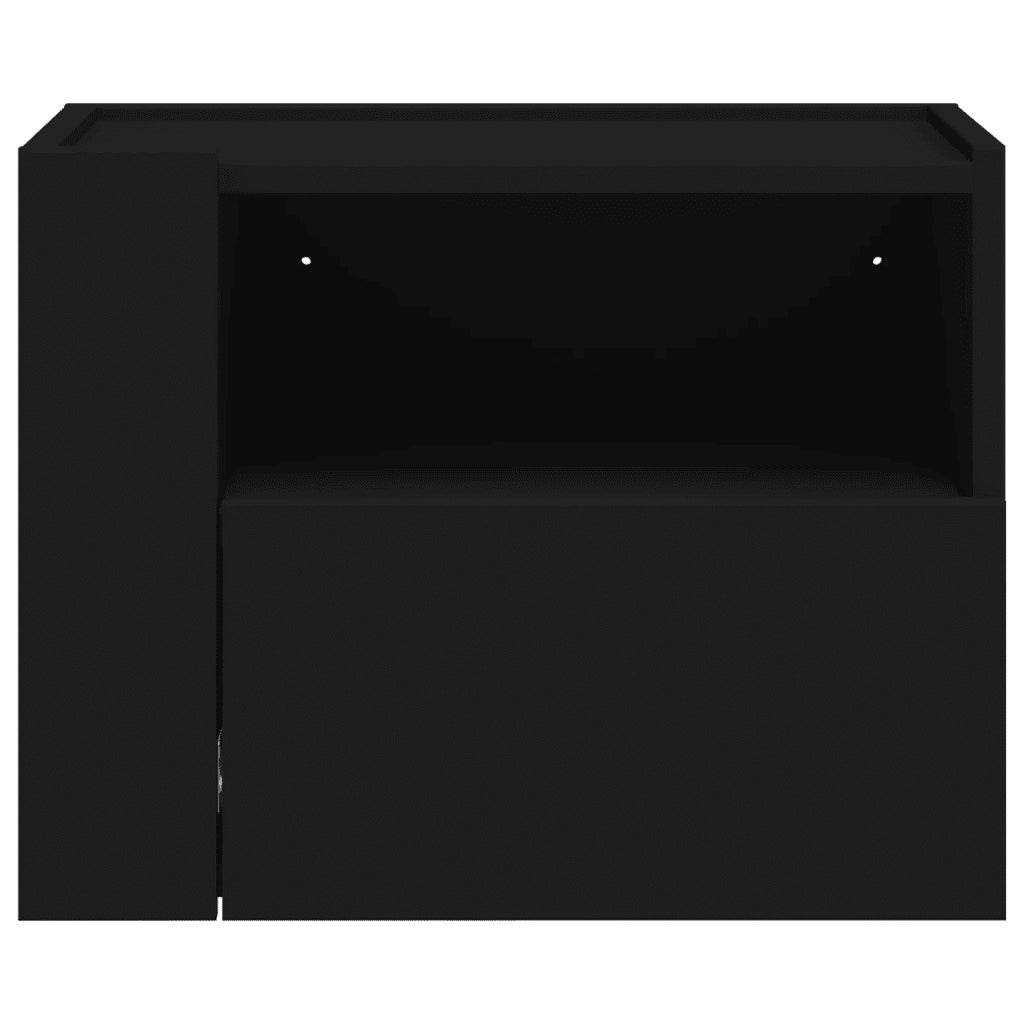 Comodino a Muro Nero 45x30x35 cm 848313