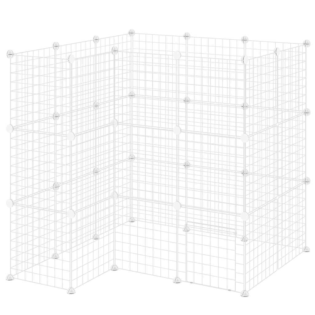 Recinto per animali domestici modulabile a 2 livelli ¨C Minimal ¨C 146x73x73cm bianco