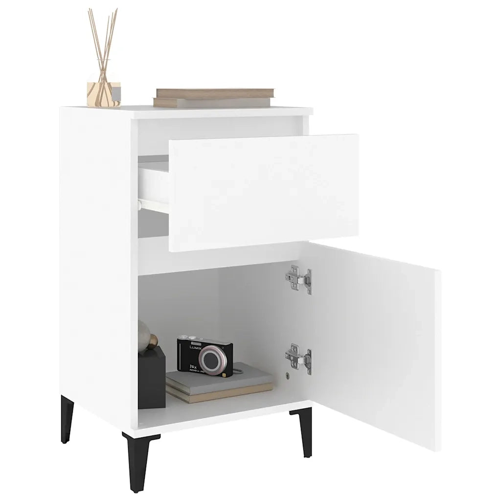 Comodino Bianco 40x35x70 cm 819708