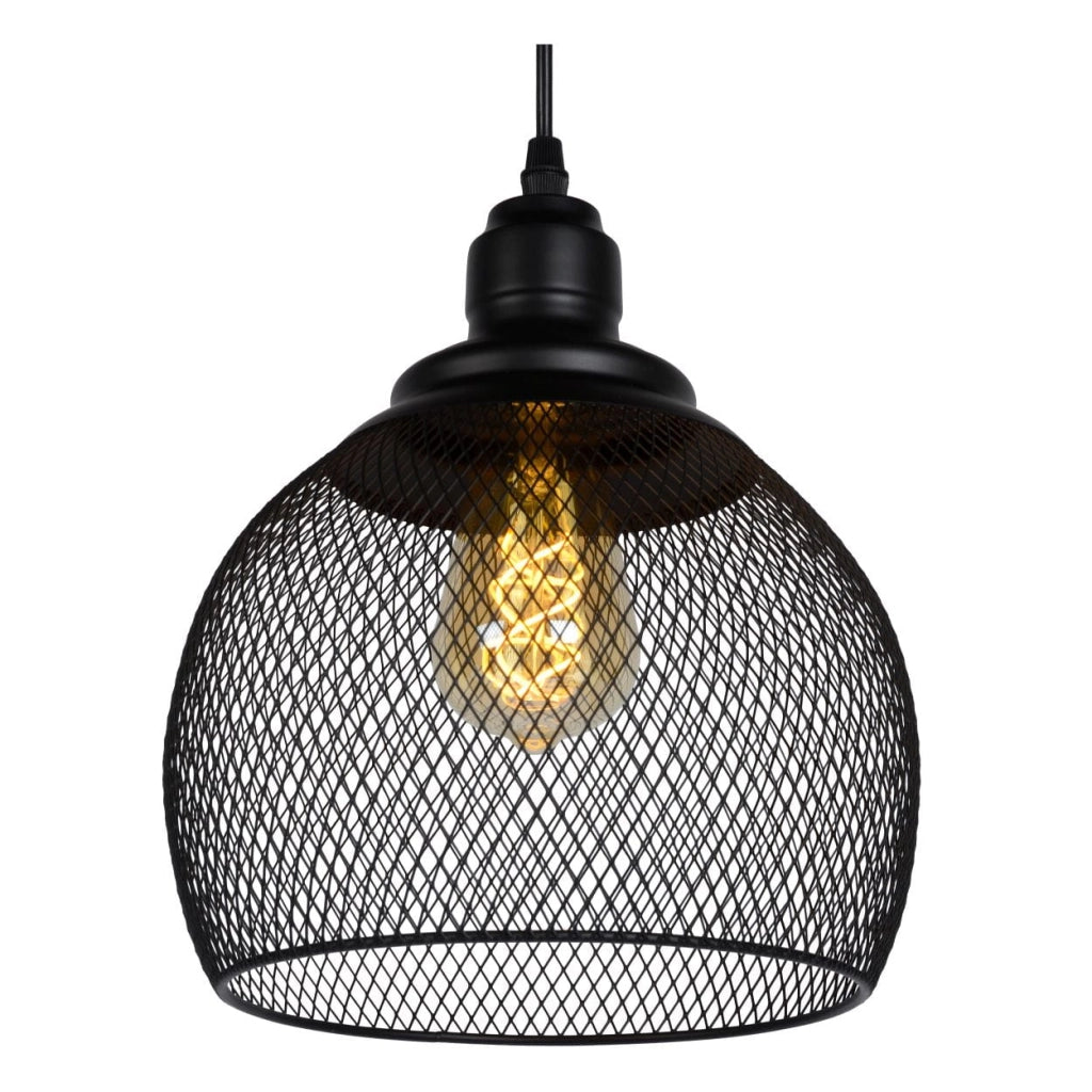 Lucide sospensione Mesh nera metallo Ø22cm E27 max 60W