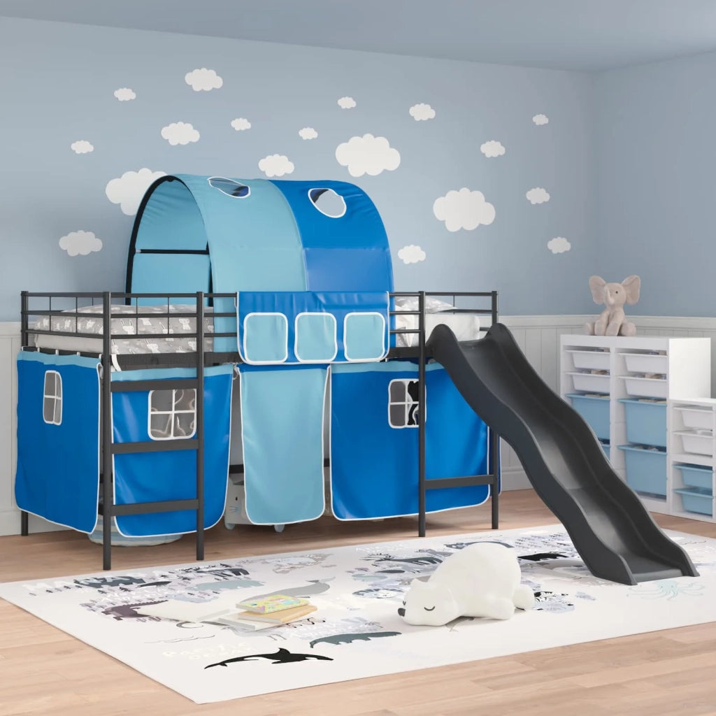 Struttura del letto loft per bambini Nero e Blu 107 x 200 cm 42020842
